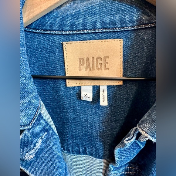 Paige Rowan denim jacket, medium wash, size XL - Picture 2 of 6